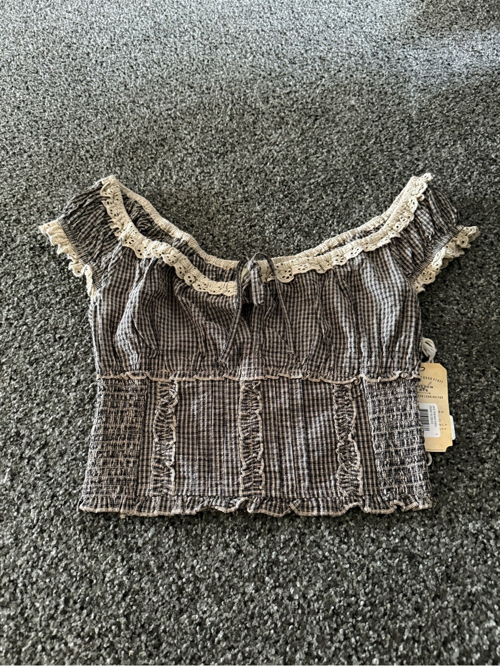 Womens new cotton rye top small